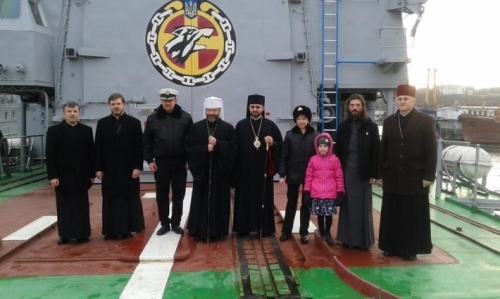 Фрегат «Гетьман Сагайдачний відвідав в Одесі Глава УГКЦ.(ФОТО) Фрегат «Гетьман Сагайдачний відвідав в Одесі Глава УГКЦ.(ФОТО)